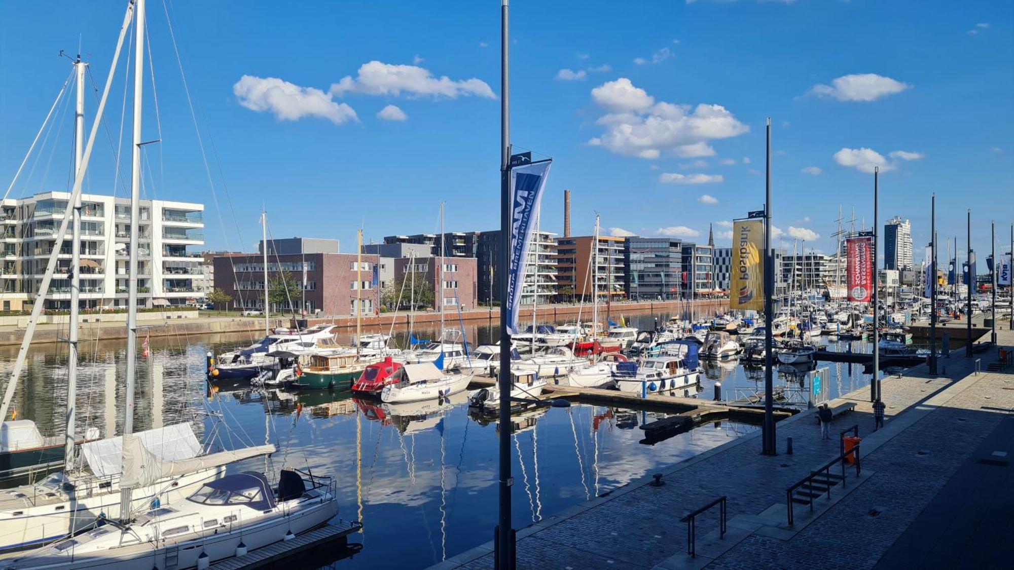 Ferienwohnung Neuer Hafen Marina เบรเมอร์ฮาเฟิน ภายนอก รูปภาพ